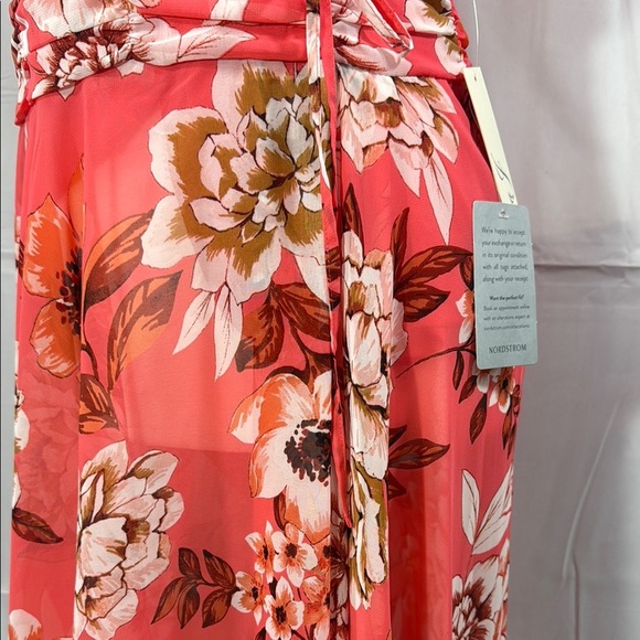 Eliza J Floral Asymmetrical Dress in Pink Size 6 - Picture 10 of 10